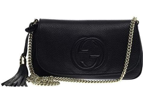 Gucci Soho Crossbody Chain Strap Medium Black 